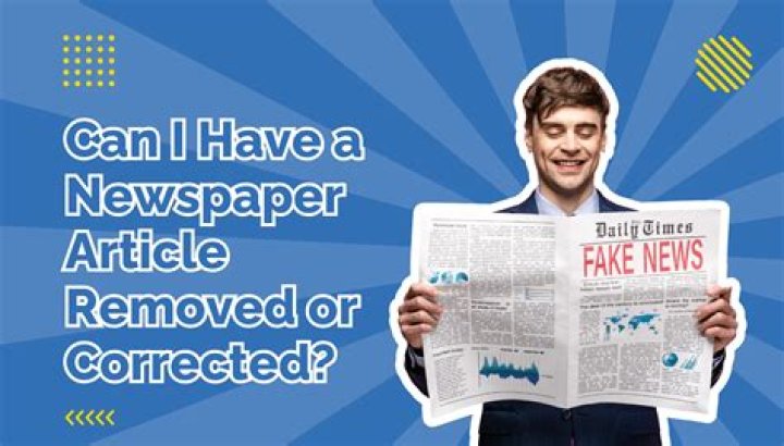 Can you get newspaper articles removed