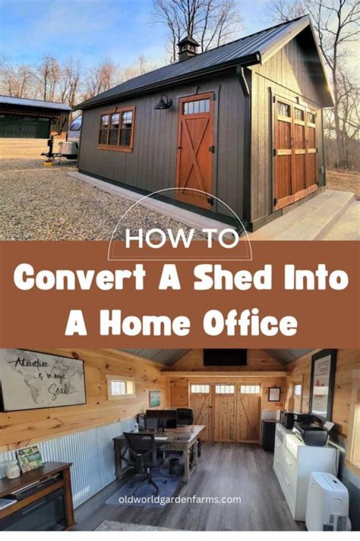 How do I convert a shed to an office