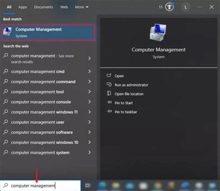 How do I open Computer Management in Windows Server 2012