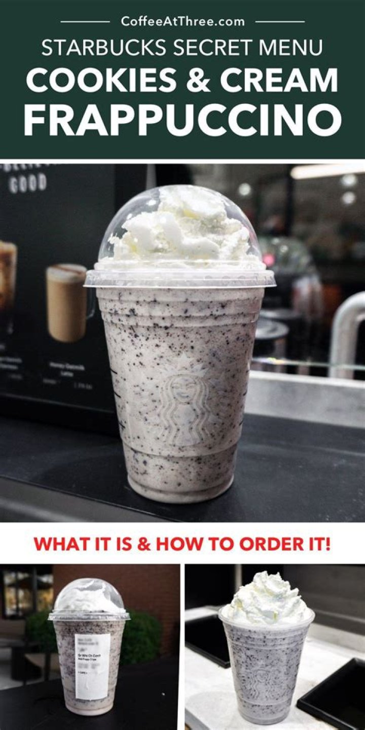 How do I order a Starbucks Cookies and Cream Frappuccino