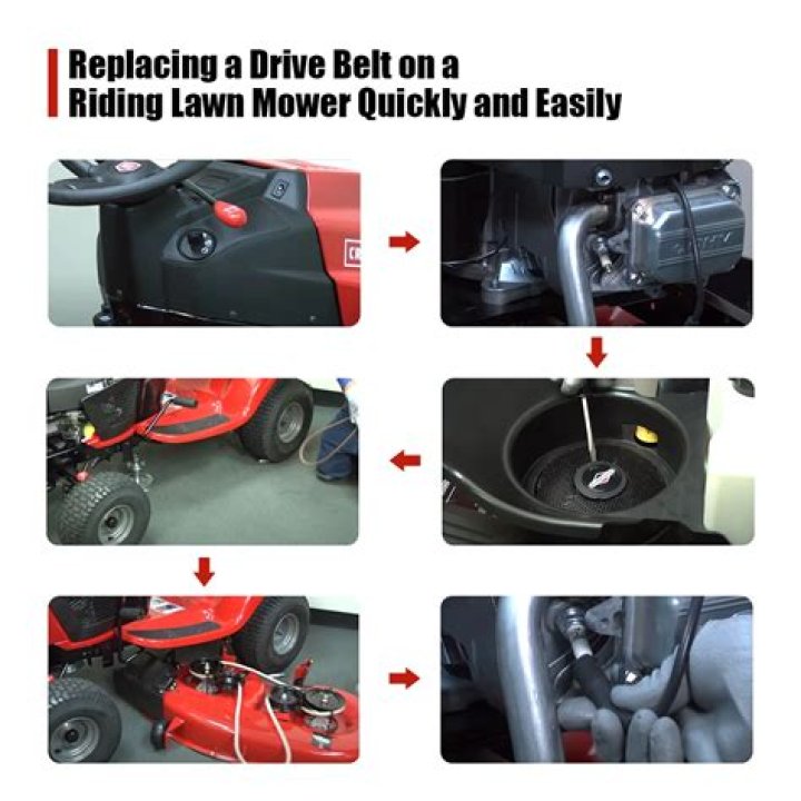 How do you change a belt on a Poulan riding lawn mower