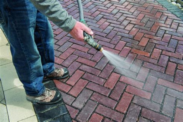 How do you clean block paving without a pressure washer