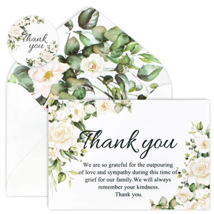 How do you thank someone for money in a sympathy card