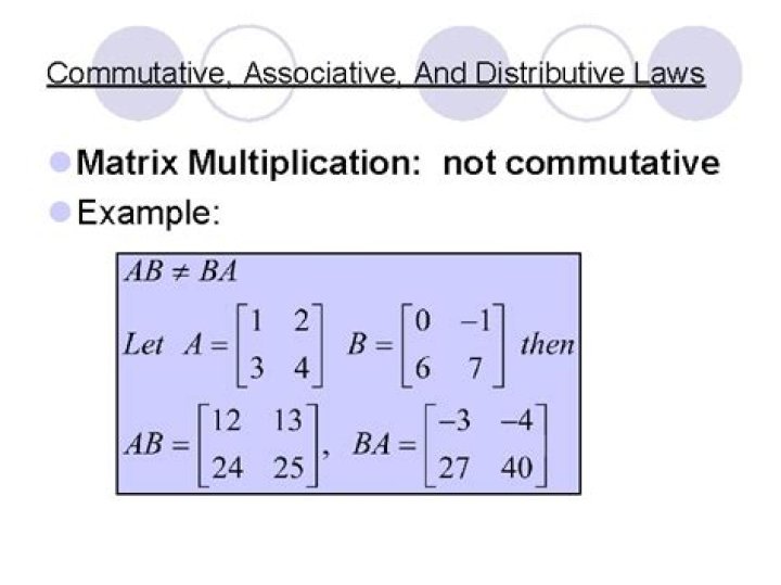 Is matrix vector multiplication commutative