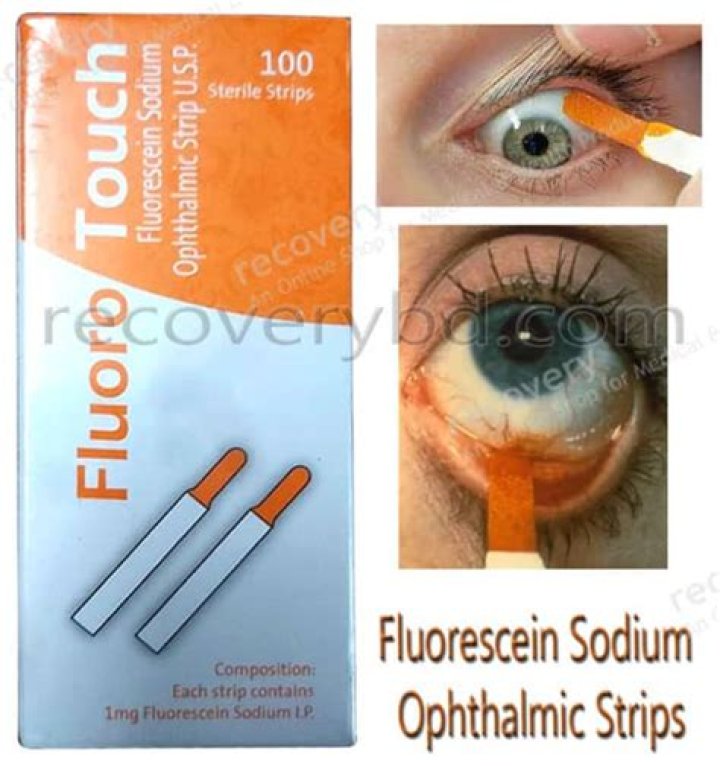 What are fluorescein strips used for
