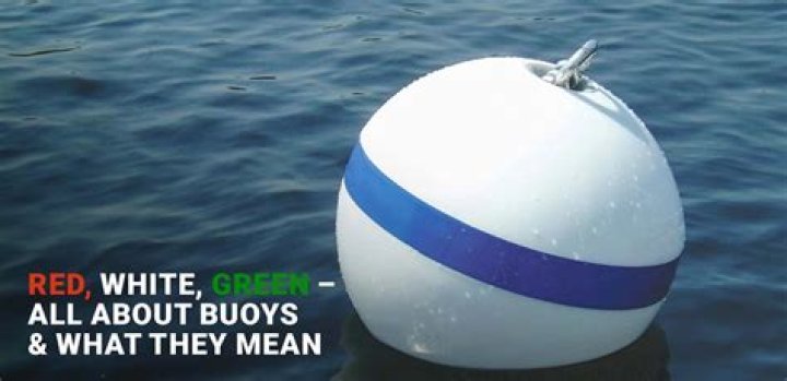 What does a white and blue buoy mean
