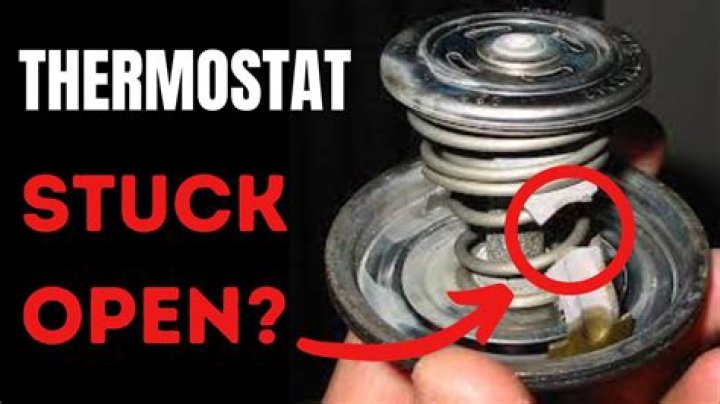 What happens if the thermostat is stuck closed