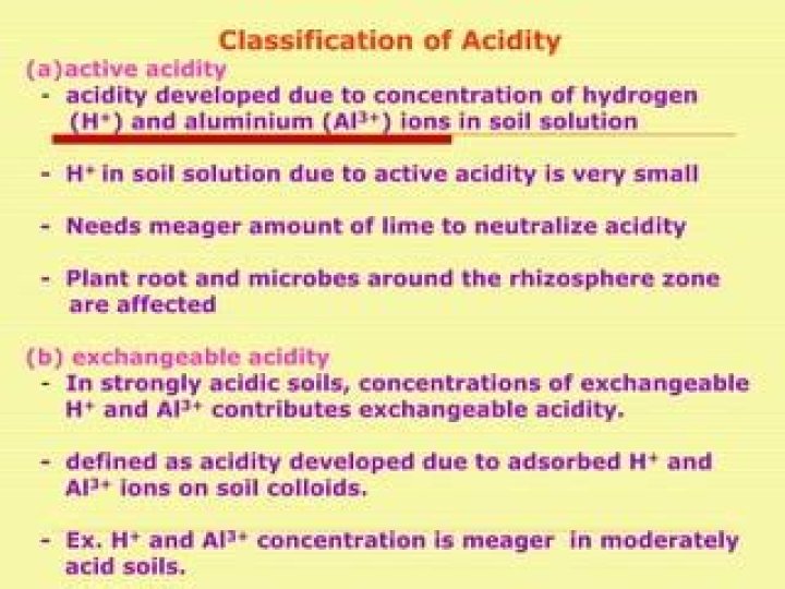 What is active soil acidity