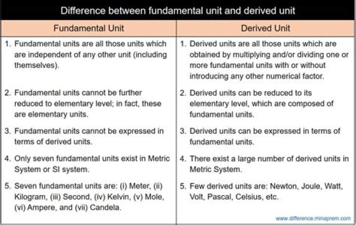 What is fundamental and derived unit