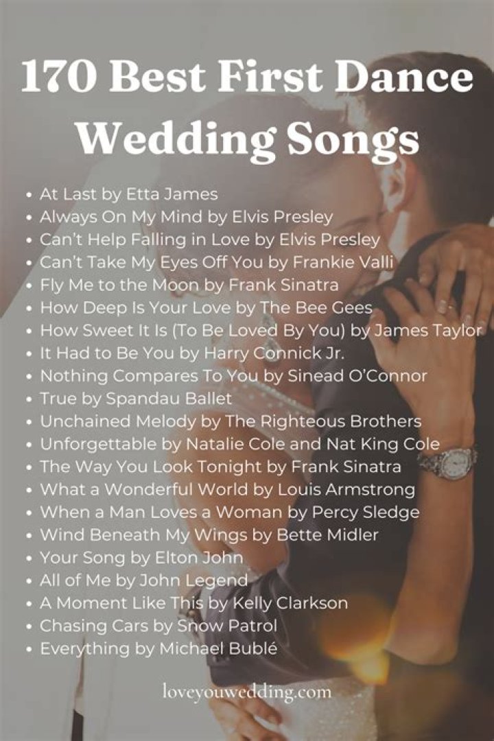 What is the most common first dance wedding song