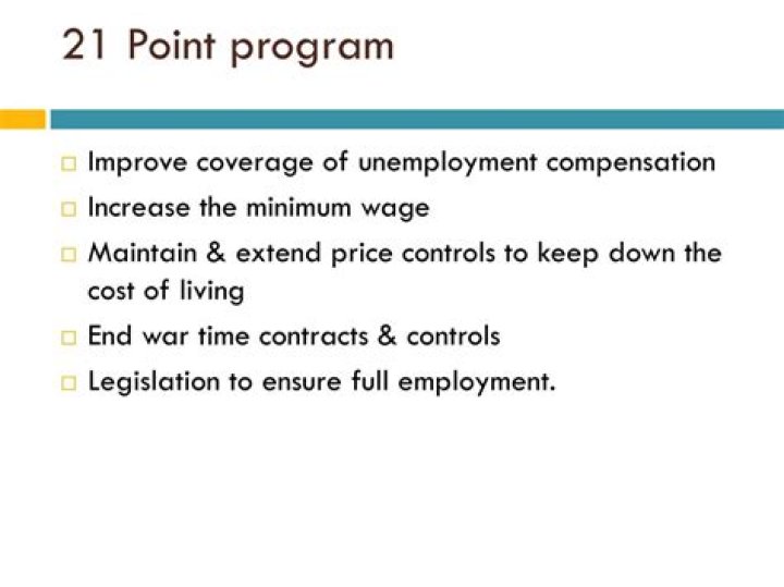 What was Trumans 21 point plan