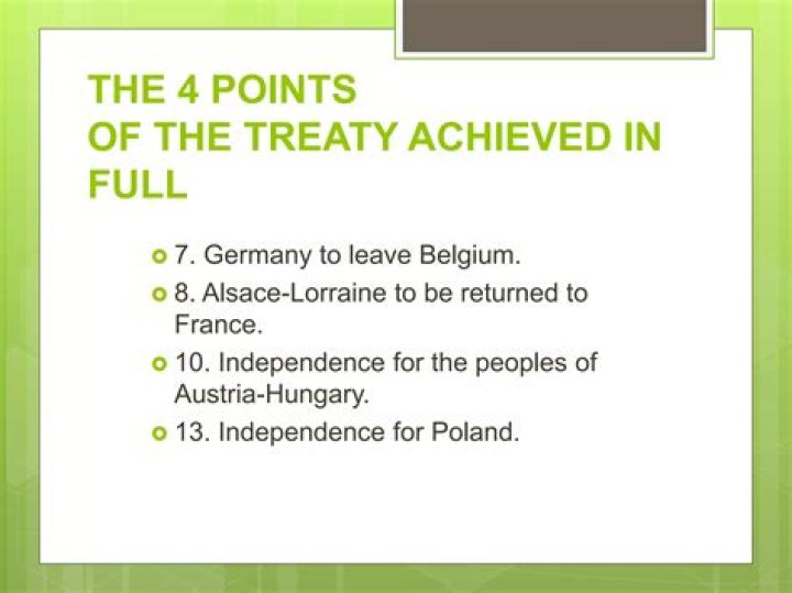 What were the main points of the treaty of Paris
