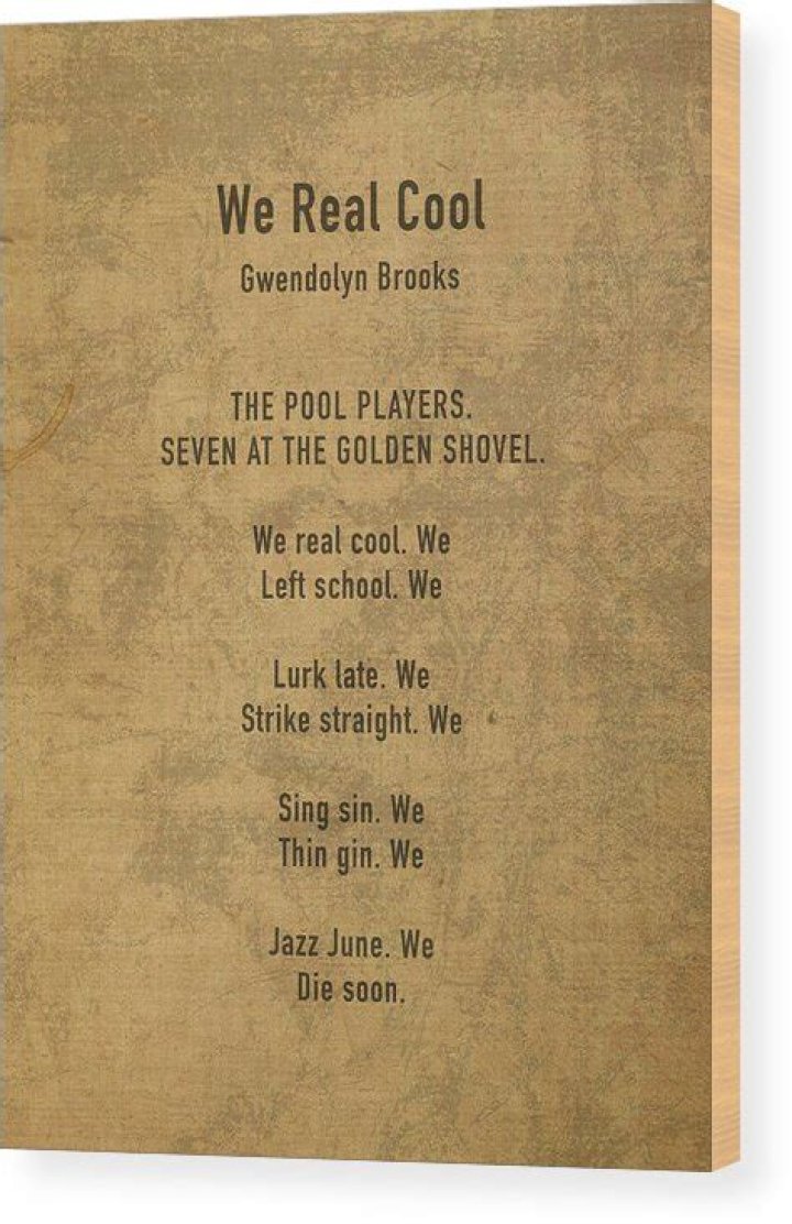 Where does the poem We Real Cool take place