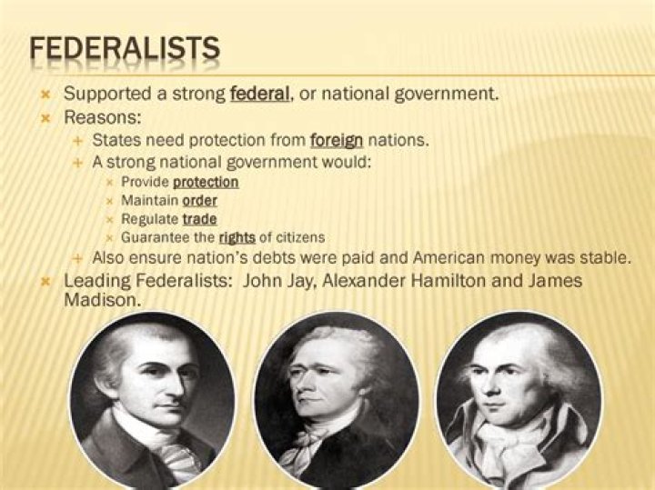 Why did the Federalist Party supported a strong central government